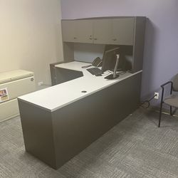 Office desks , grey in color