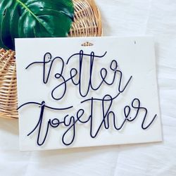 Better Together Wire Wall Decor — Black 