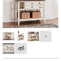 Dining Server With Drawers And Shelves