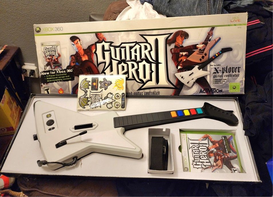 guitar-hero-2-xbox-360-wired-usb-xplorer-controller-w-strap-in-box-for