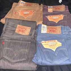 Brand New Levi's Jeans Assorted Sizes And Colors