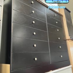 12 Drawer Black Compressed Chest Dresser New Cómoda 