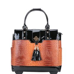 Ostrich Croc Rolling Luggage 