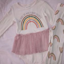 Toddler Girl Rainbow Outfit 