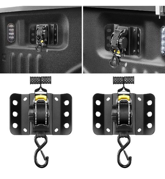 2PCS Retractable Tie Down Straps for 2015-2025 Ford F150