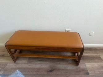 Shoe Bench with Leather Seat