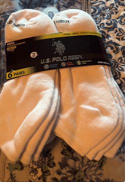 New 6 Pack Polo Socks with Tag