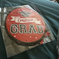 Decoration- Balloons-Red-Congrats Grad 
