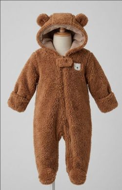 Carter's Brown Sherpa Bear Pram Suit - Newborn