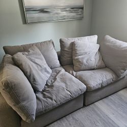 Bobs Dream Couch 2 Pieces With Ottomans Gray