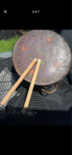 A drum. It has a leather drum