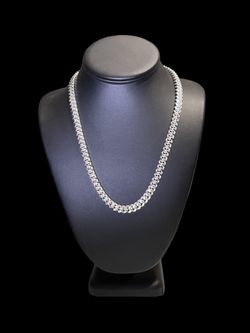 925 sterling silver miami cubank link chain 20” (8mm)