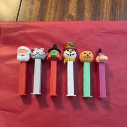 6 Vintage PEZ Candy Dispensers
