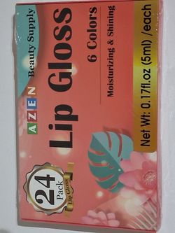 24 Pack Lip Gloss Set 6 Colors