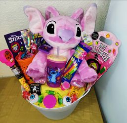 ANGEL/STITCH, HALLOWEEN BOO BASKET. ( PICK UP IN MODESTO.)