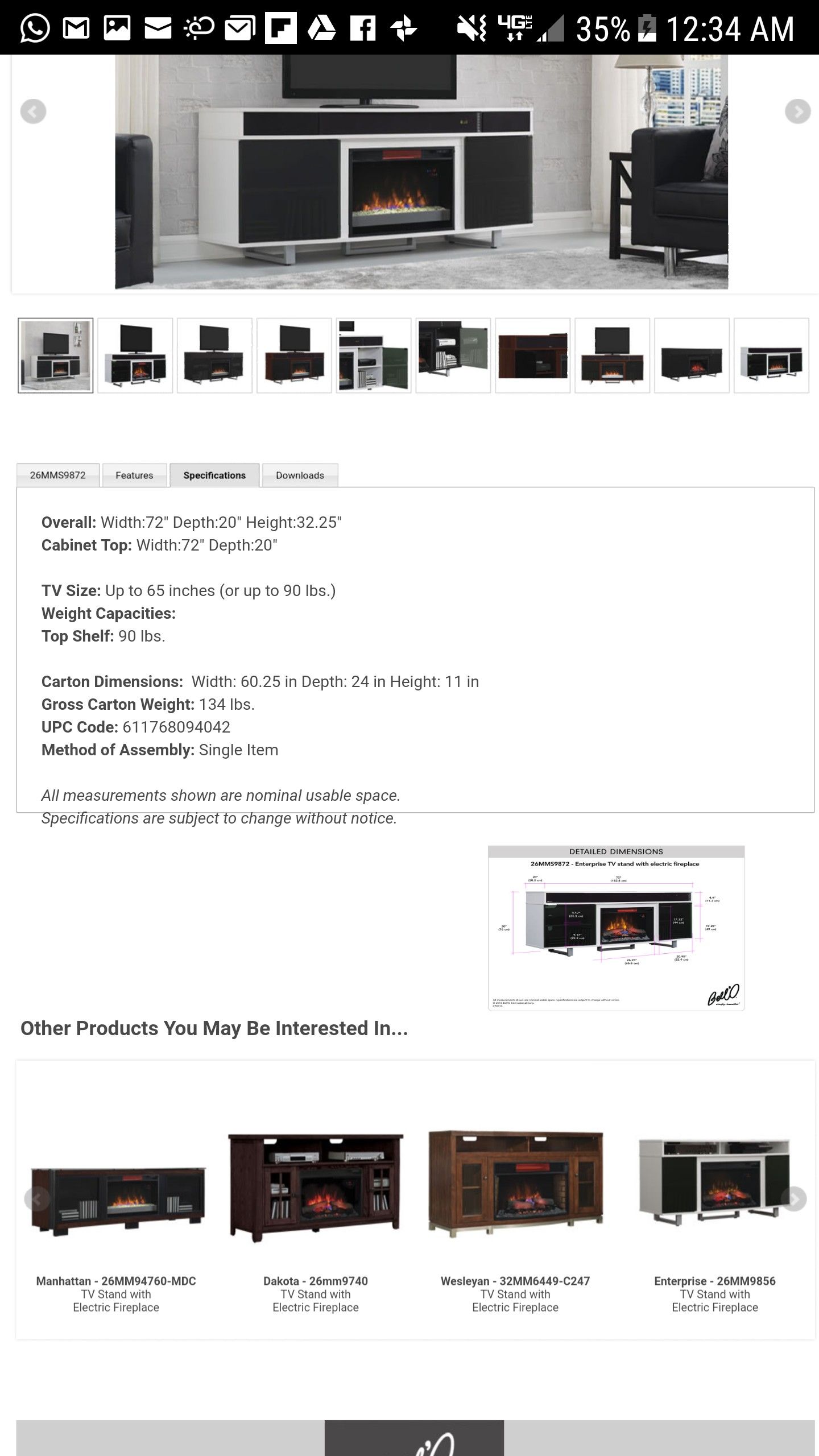 Entertainment center, stereo system, electric fireplace for Sale in Tampa,  FL - OfferUp
