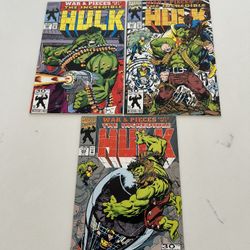 Incredible HULK #390, 391,392 Lot, War and Pieces 1-3 Set, Dale Keown, Peter David,VF/NM