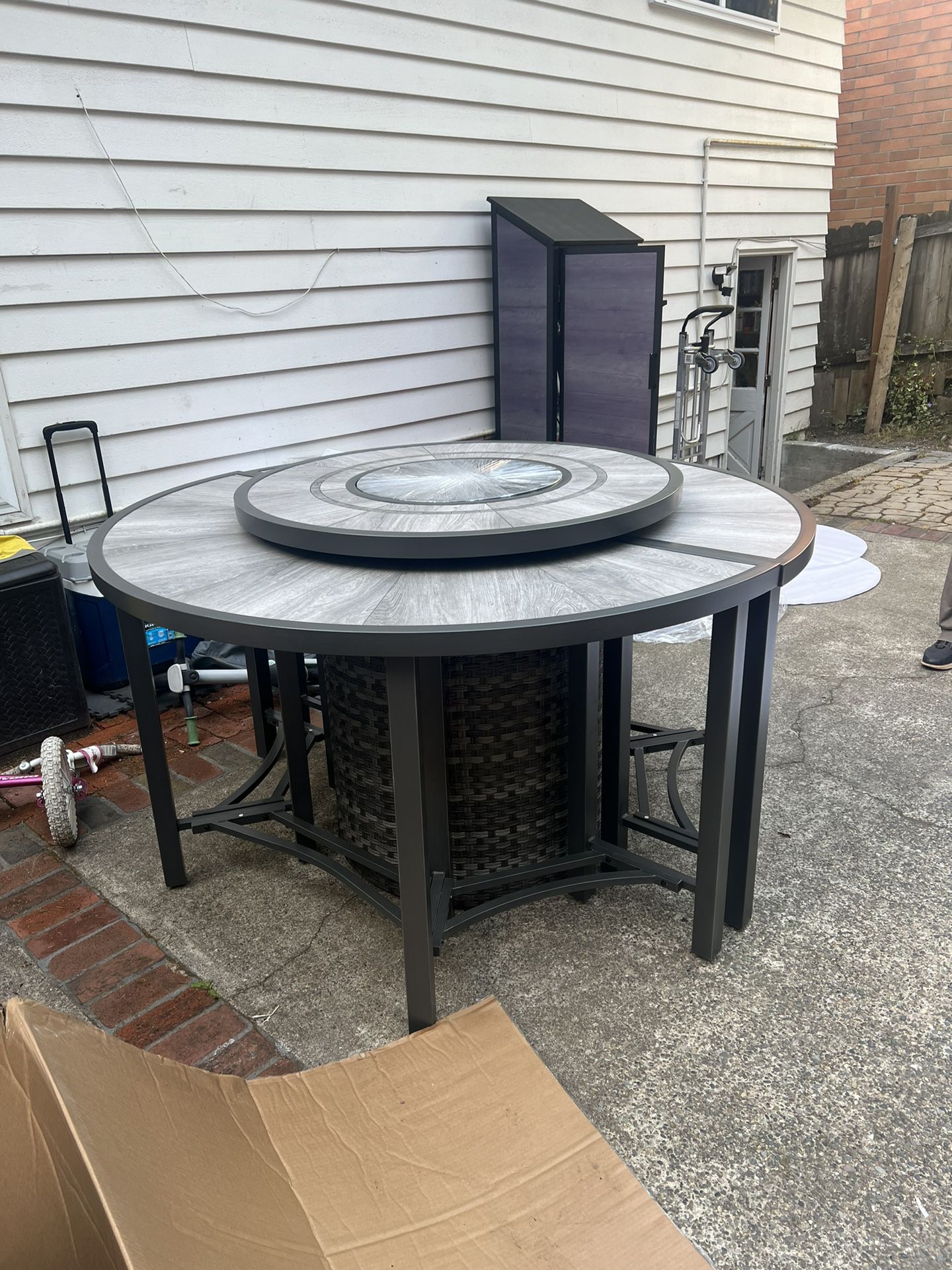 Fire Pit Dining Table 
