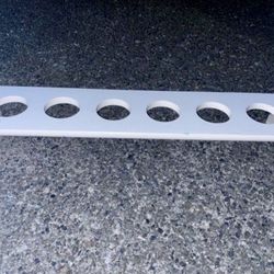 Nice Strong Wooden Shelf With 6 Holes - For Vases Or Candle Holder