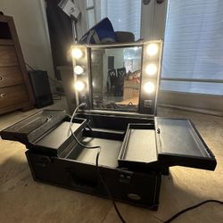 Used AIV Rolling Makeup Case w/ Lighted Mirror – Carry-On