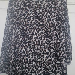 Womens Blouse Women's M/L Cheetah print