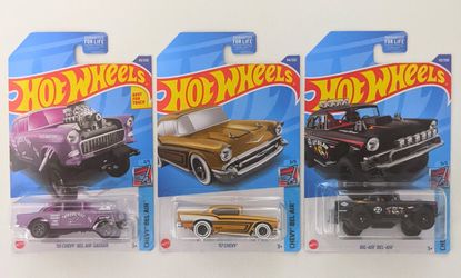 Mattel Hot Wheels Chevy Bel Air Edition Bundle '55 Gasser '57 Big Air BelAir
