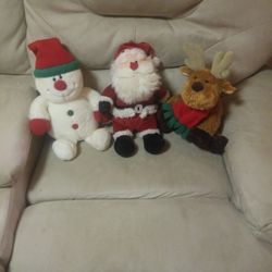 3 Christmas Plushies