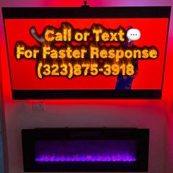 Tv Mount Fireplace & LED Lights 