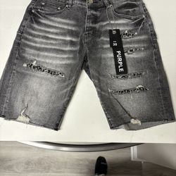 Purple Denim Jean Shorts 