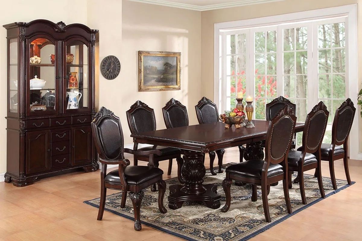 9 PCS Grosseto Collection Dining table set Now 1989.00 Free Delivery 🚚