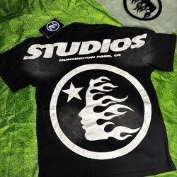 hellstar Studios black And White T Shirt 