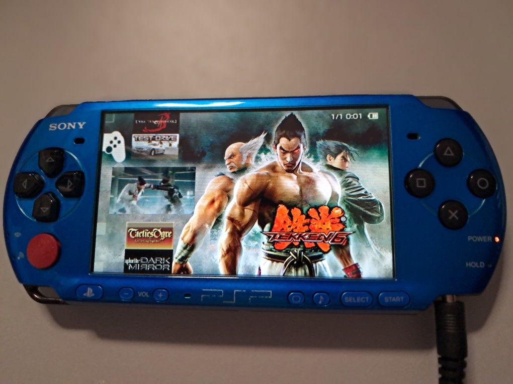 🔥 Modded PSP 3000 Vibrant Blue/Black – Excellent Condition! 🔥