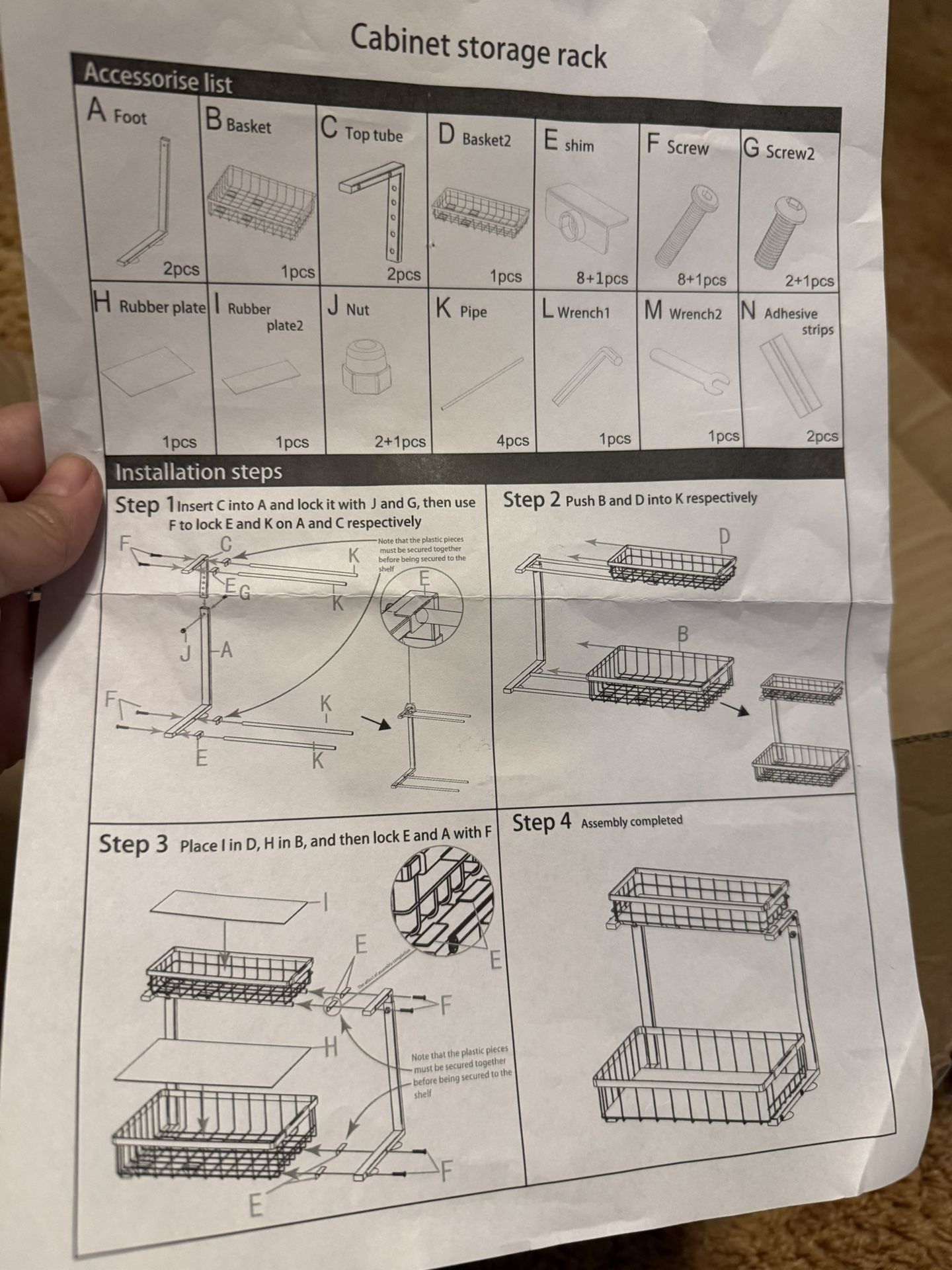 New Cabinet Storage rack check more pictures firm price