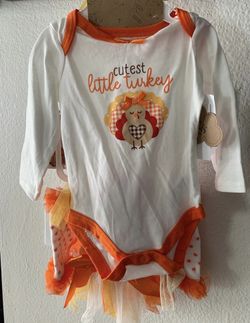 Baby Girl 4 Pcs Cutes Little Turkey 9 Months 