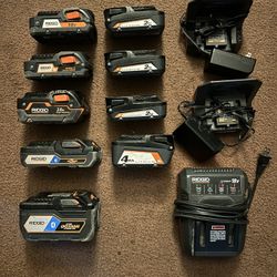 Rigid 18v Batteries And Chargers 