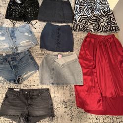 Women’s Size, Large Shorts And Skirts Summer Clothing Bundle