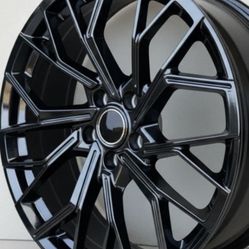 Audi 22” New Gloss Blk RS Style Rims Set