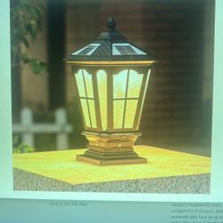 NEW Solar Outdoor Post Light. Outdoor Column Lights,Deck Lights, Solar Post Cap Lights, Solar lamp Post Light,w/E26 IP54 Waterproof,Solar&Hard Wired