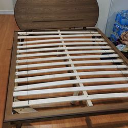 Full size wooden bed frame