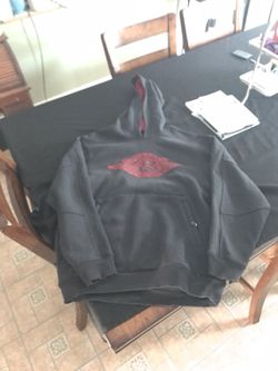 Jordan hoodie used but in flawless condition size medium but fits like a large. $20 for him. Pick up only