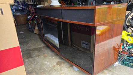 Fireplace Media Mantel with Bluetooth sound bar