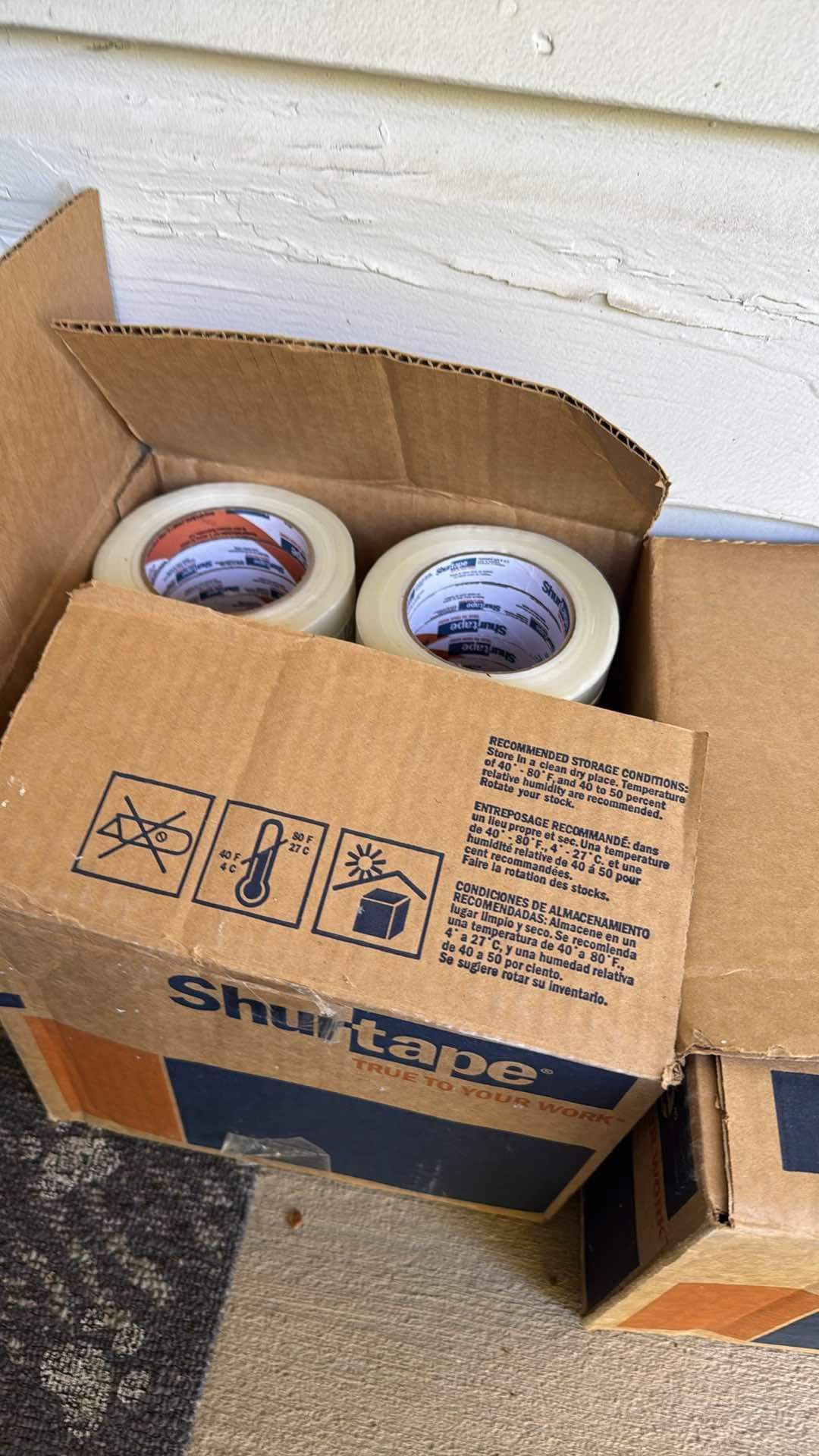 Shurtape Economy Grade, Light Duty Fiberglass Reinforced Strapping Tape, 55m Length x 18mm- 48 Rolls