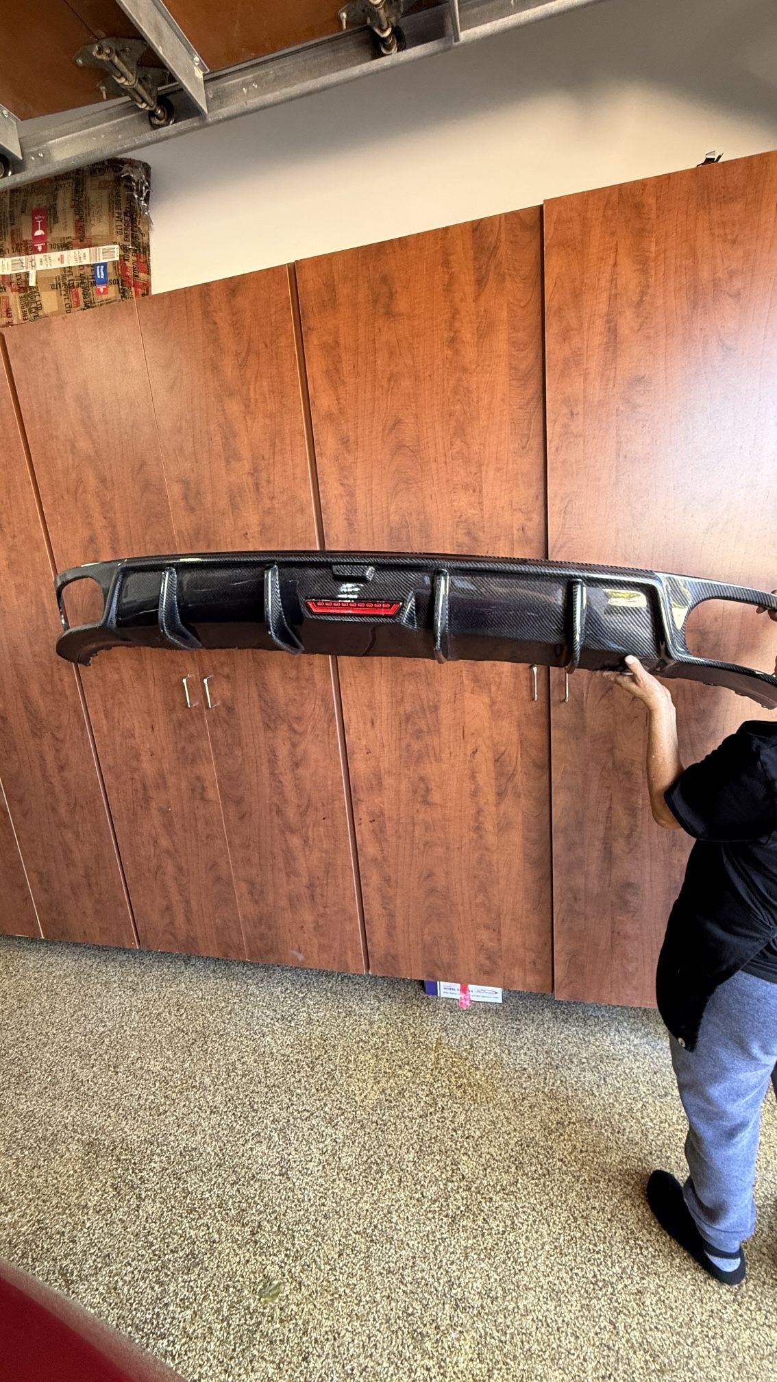 Carbon Fiber Rear Diffuser with Brake Light – Audi Multiple Models