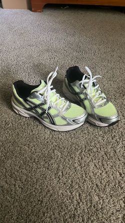 Neon green asics