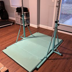 Foldable Gymnastics Bar,5FT Horizontal bar,Adjustable