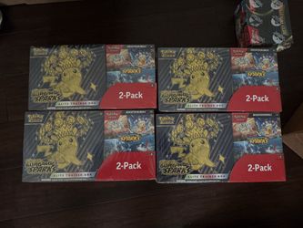 POKEMON TCG Costco Surging Sparks 2-Pack etb booster bundle