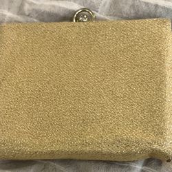 Gold Sparkle Evening Wallet / Mini Clutch, Vintage Princess Gardner Gold Wallet