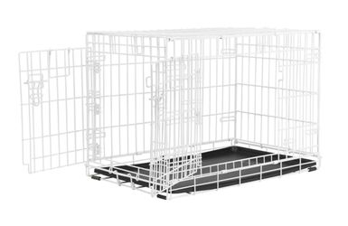 White  Medium Dog Cage