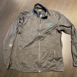 Tullamore Dew Large Gray Michigan State Go Green Go White Zip Up Extremely Rare