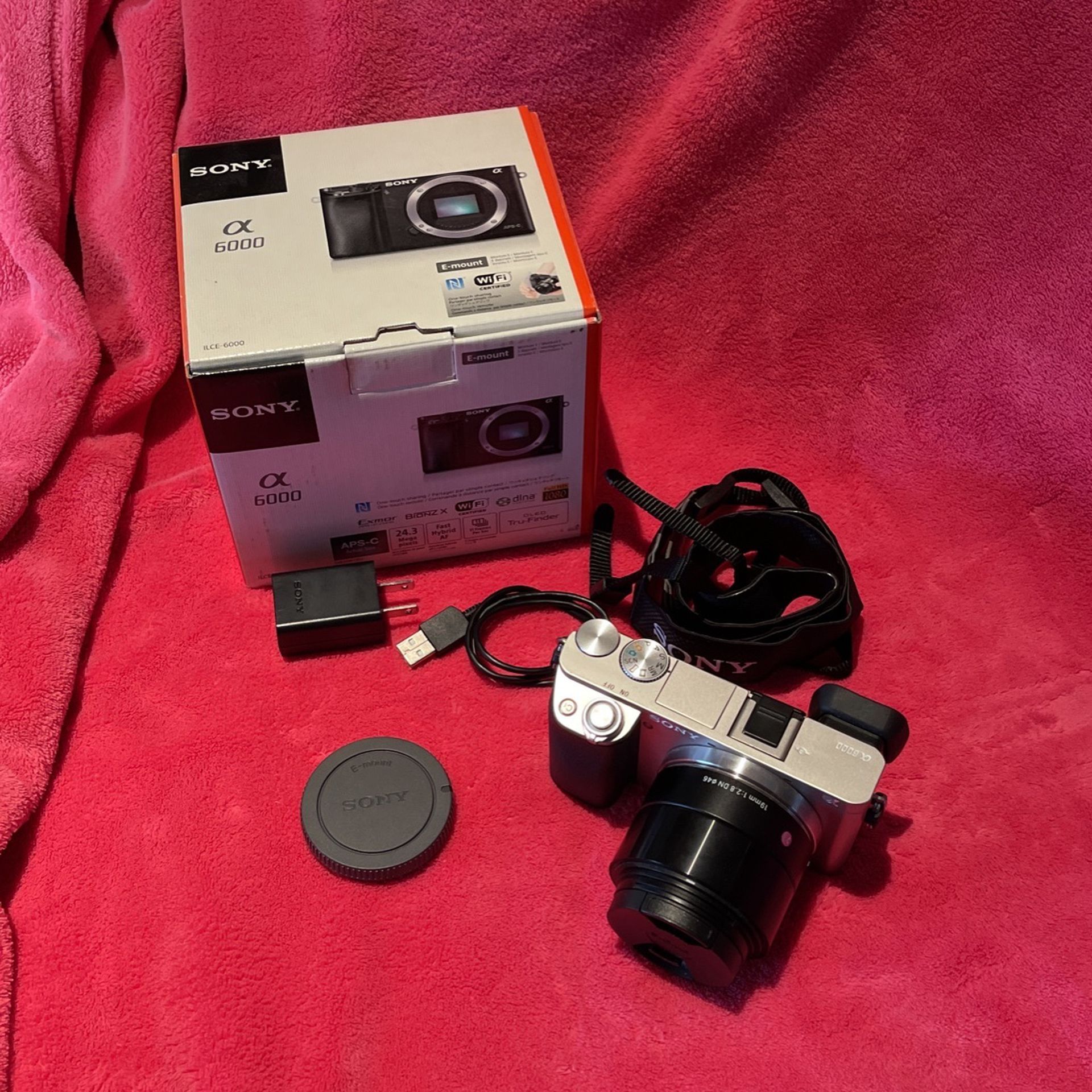 Sony a6000 E Mount Silver W/ Lens